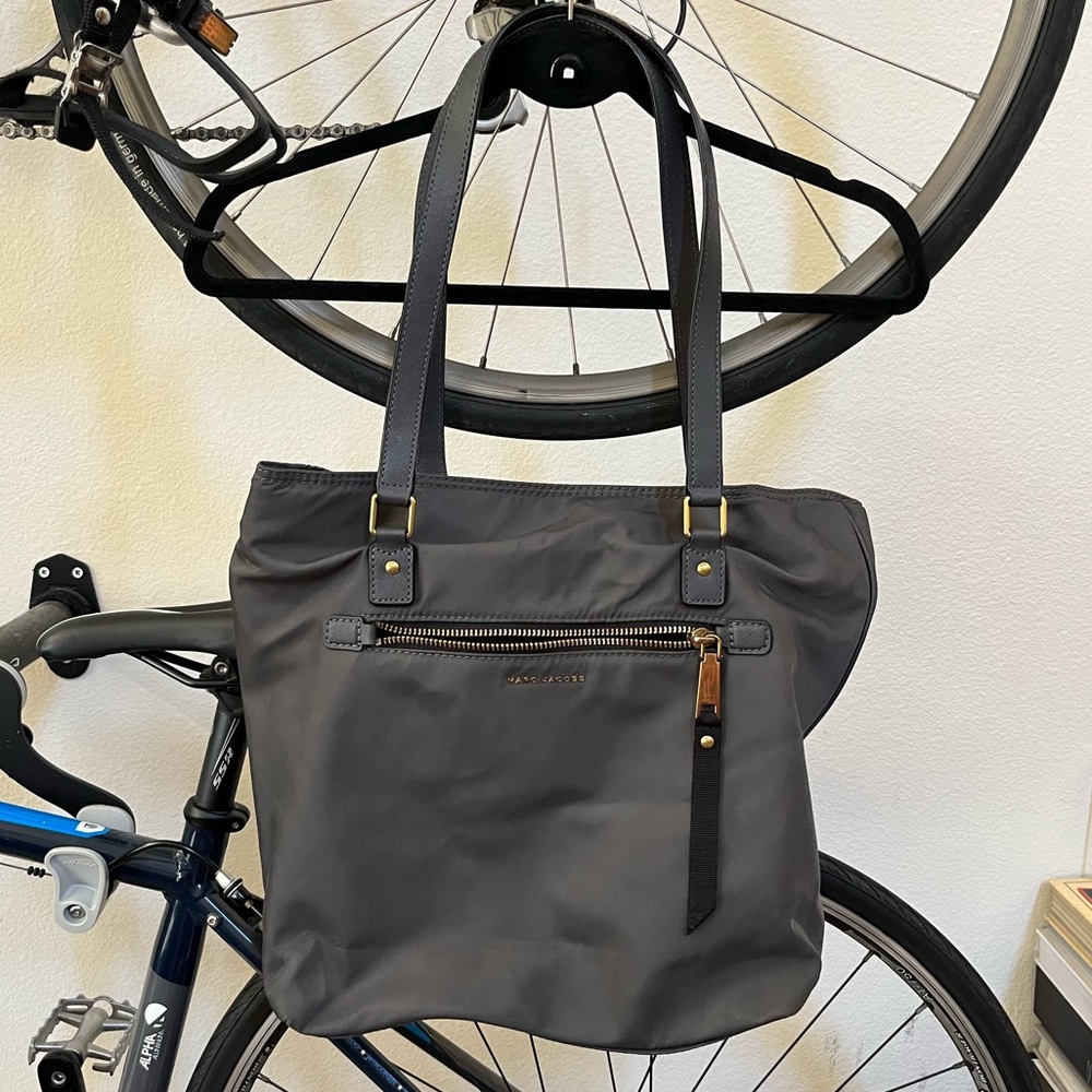 Marc Jacobs Trooper nylon dark grey & black tote